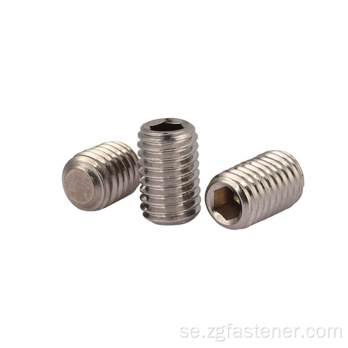 Metric Hexagon Socket Flat Point Set Screws